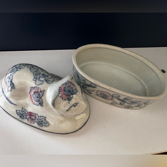 Small cat glass dish/trinket jar. - Picture 5 of 5